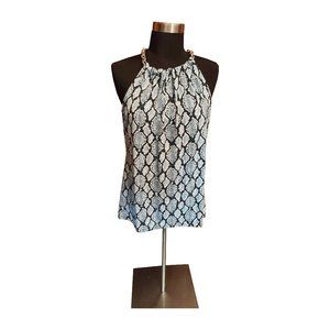 Michael Kors Women's Snake Print Sleeveless Halter Top